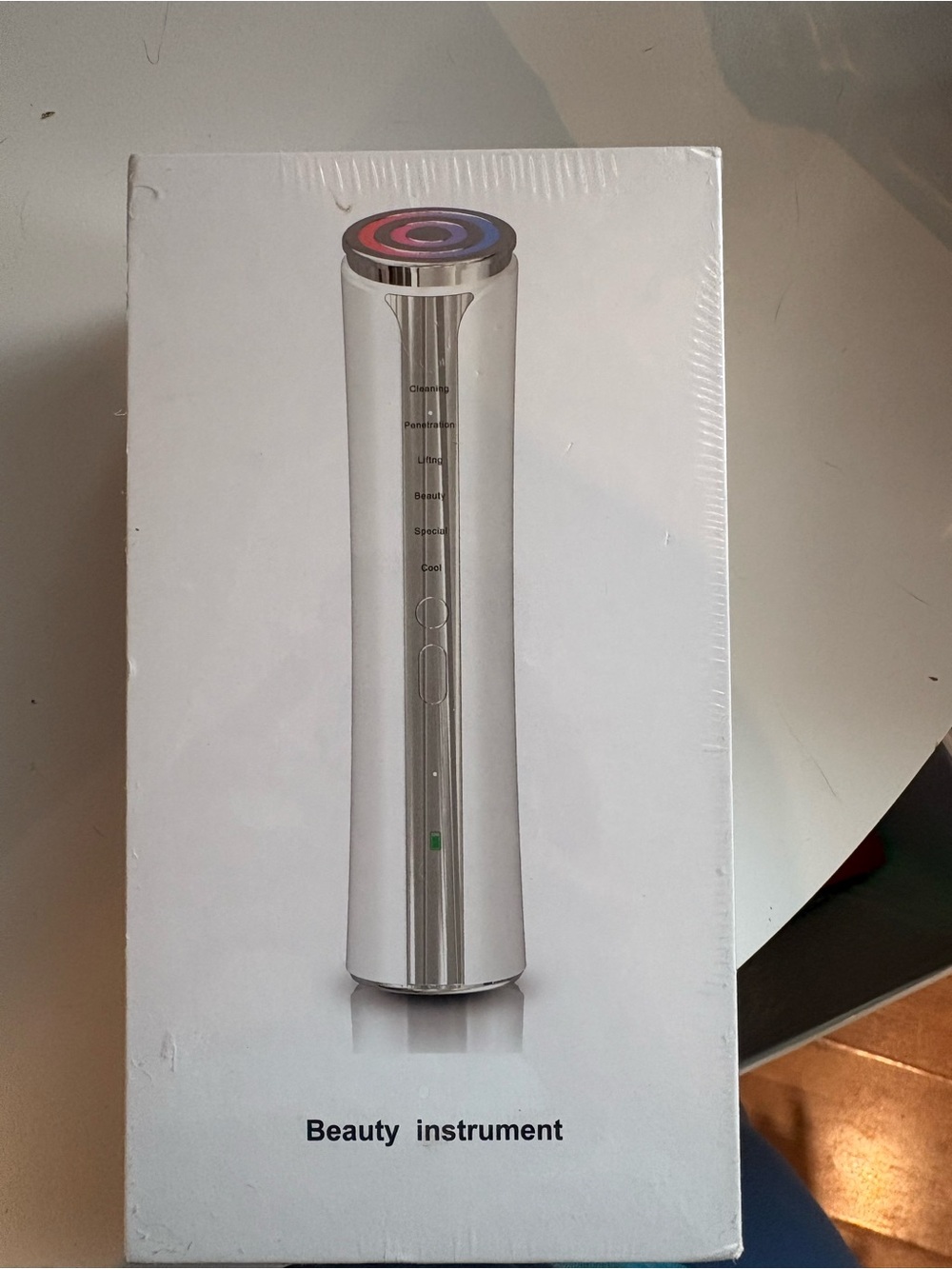 LED Top Facial Beauty Instrument - White